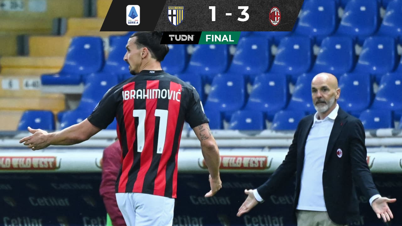 Pese a la expulsión de Ibrahimovic el Milan derrotó al Parma