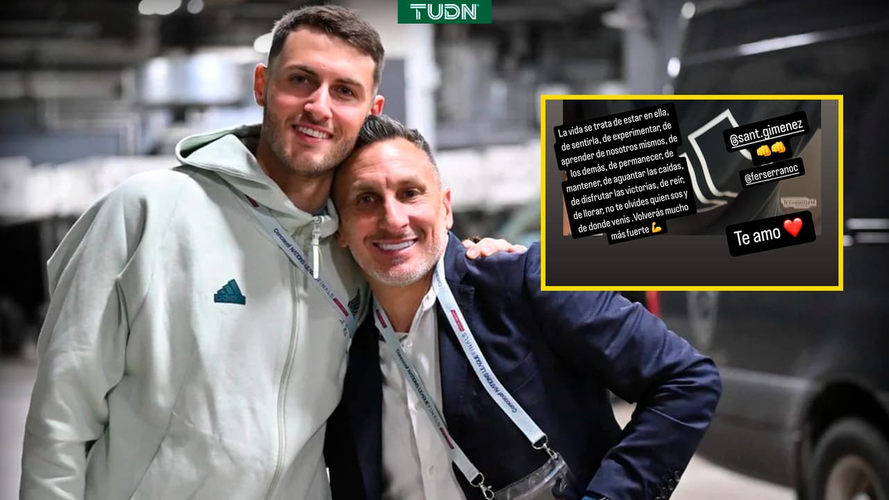 Chaco motiva a Santiago Giménez con emotivo mensaje por su lesión