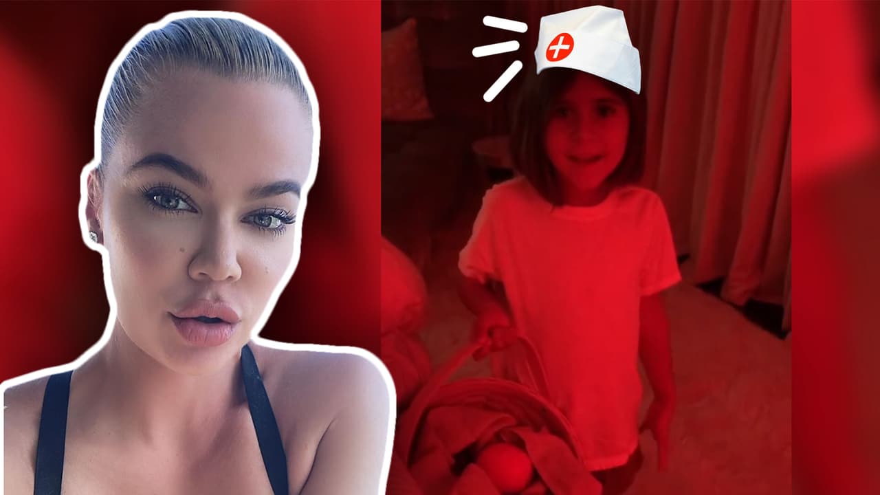 Enferma y en cama, Khloé Kardashian recibe una visita que la hace pensar en su suerte