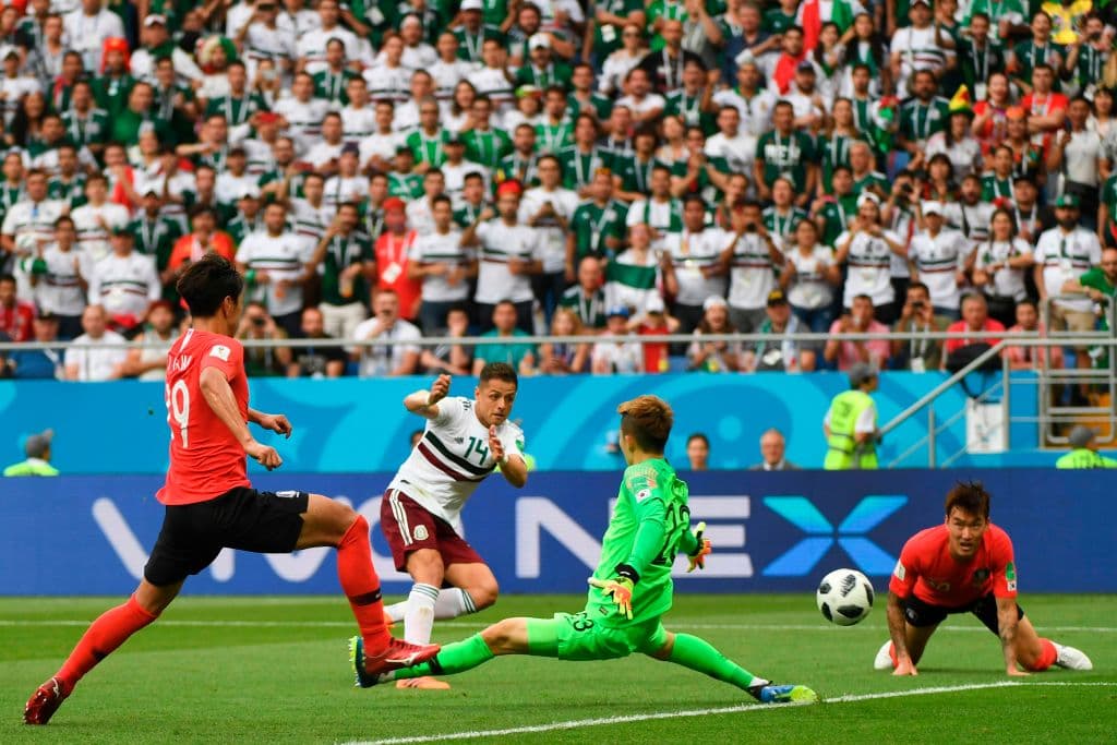 67.- Javier Hernández (México) al minuto 66. Corea del Sur 0-2 México.