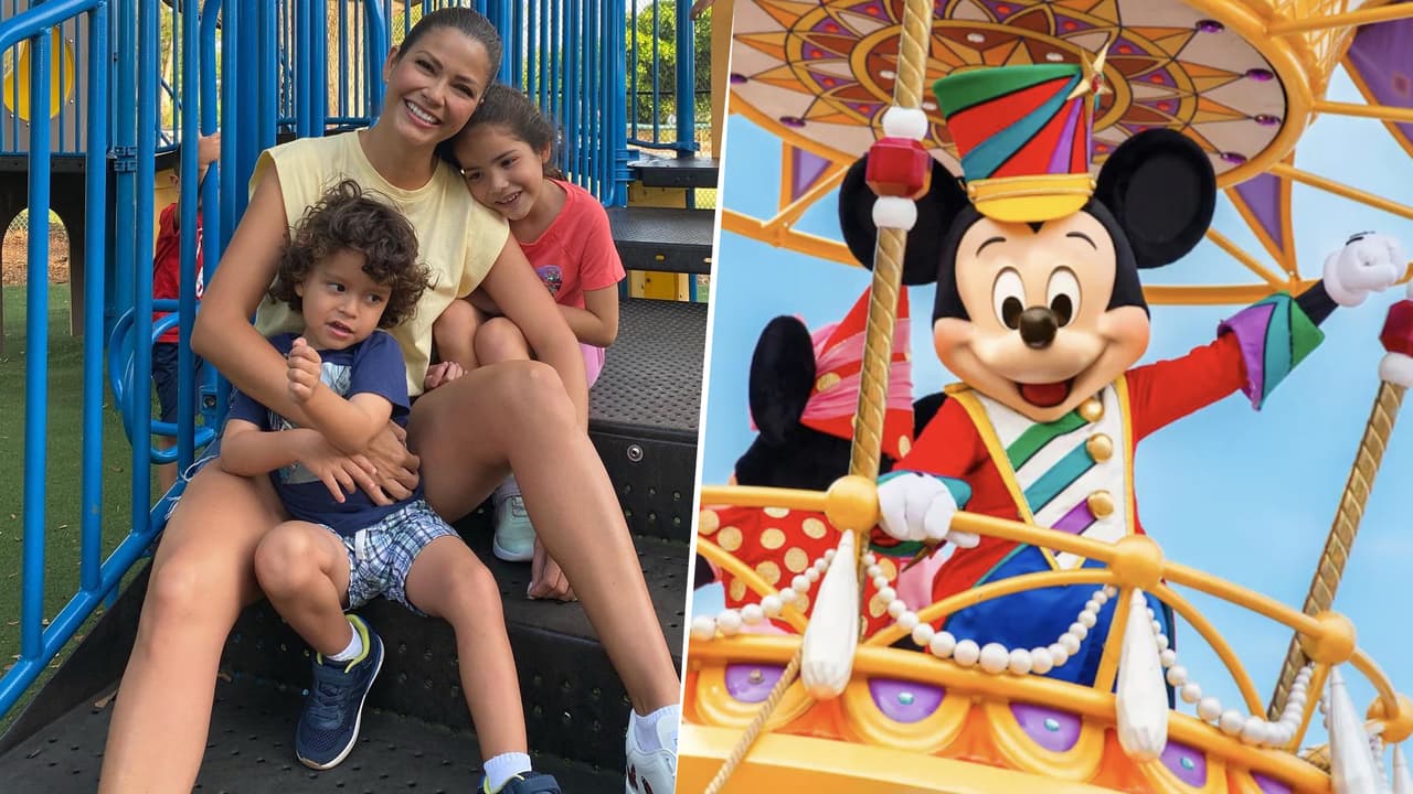 Ana Patricia llevó a sus hijos a Disney World y sus caritas de sorpresa valen oro
