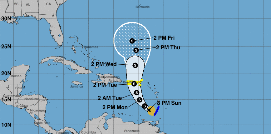 Sin cambios significativos Karen en su ruta hacia Puerto Rico