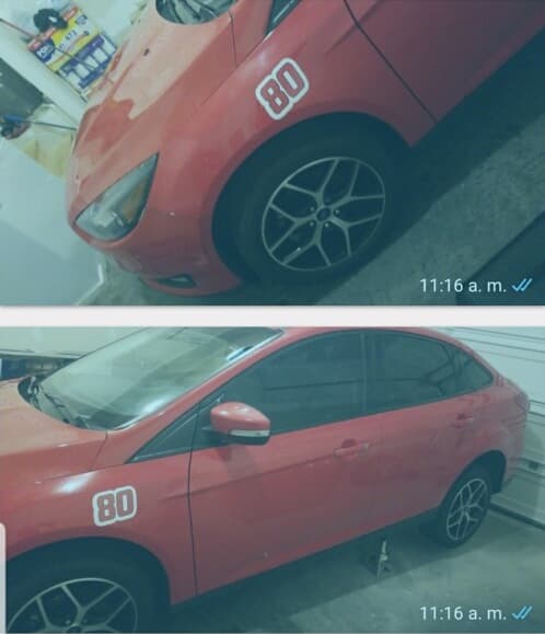 El Ford Focus 2017 placas RUZ0932 que conducía Rossana y el que utiliza para trabajar.