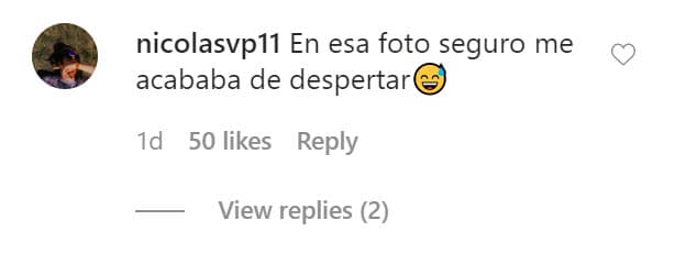 "En esa foto seguro me acababa de despertar", escribió. 
<br>