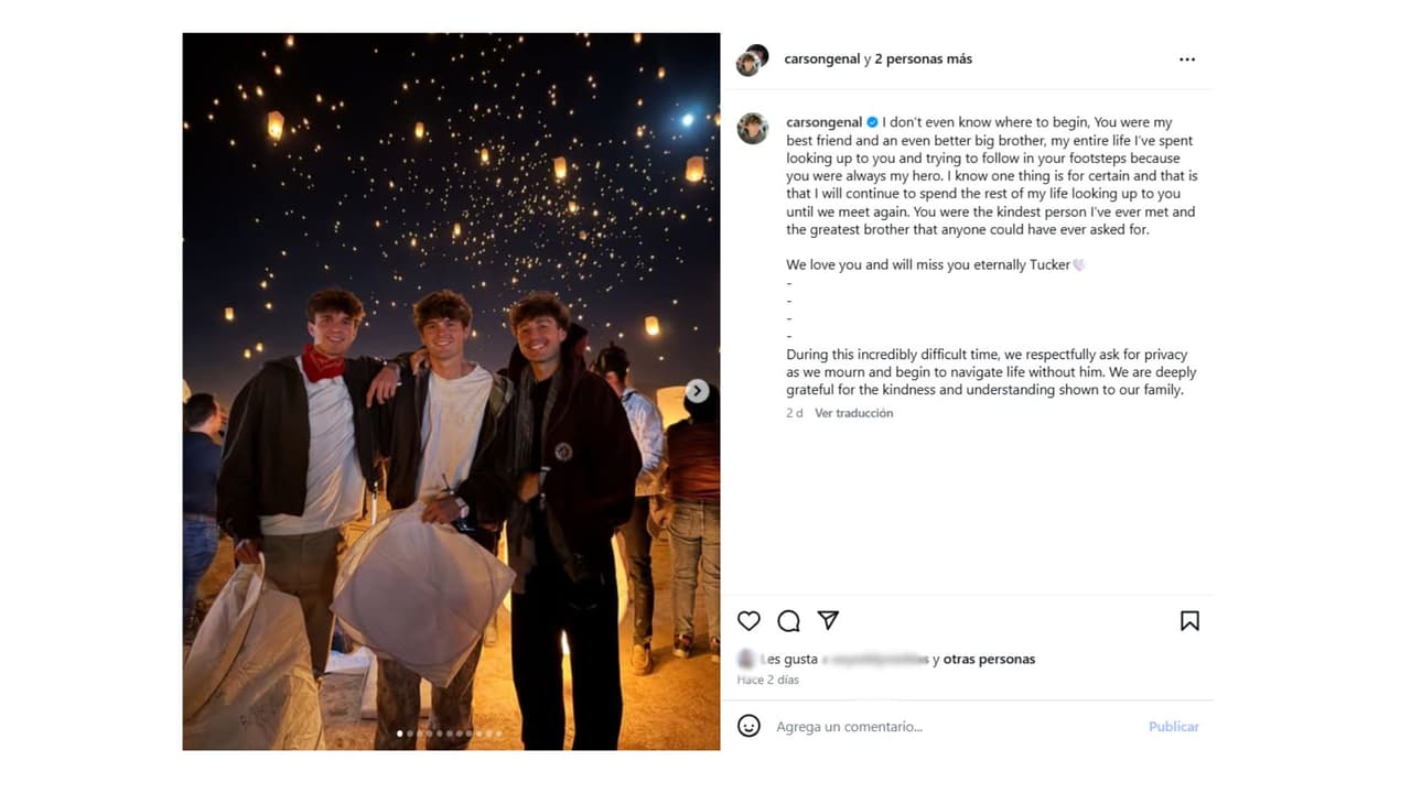 Así despidieron a Tucker Genal.