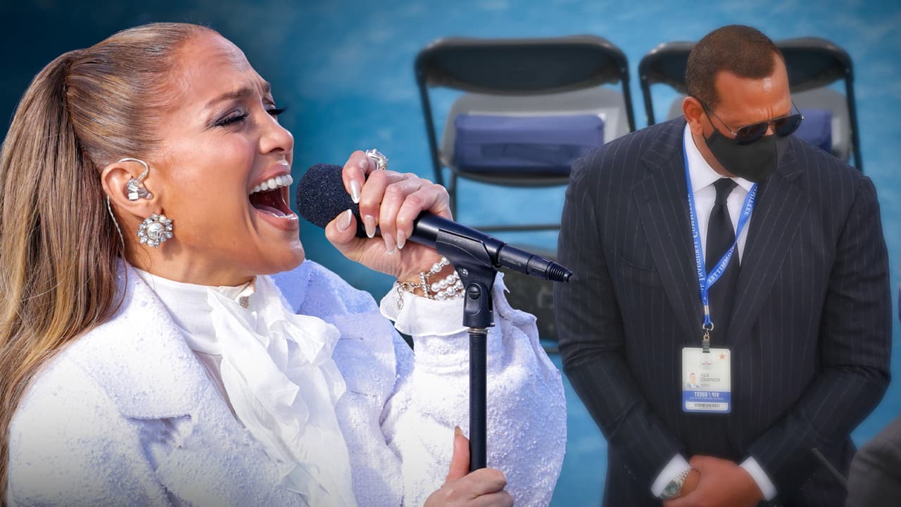 Aunque no hubo brillos y fuegos artificiales, la actriz y cantante lanzó un importante mensaje en español, que su prometido escuchó mientras la esperaba en su silla.