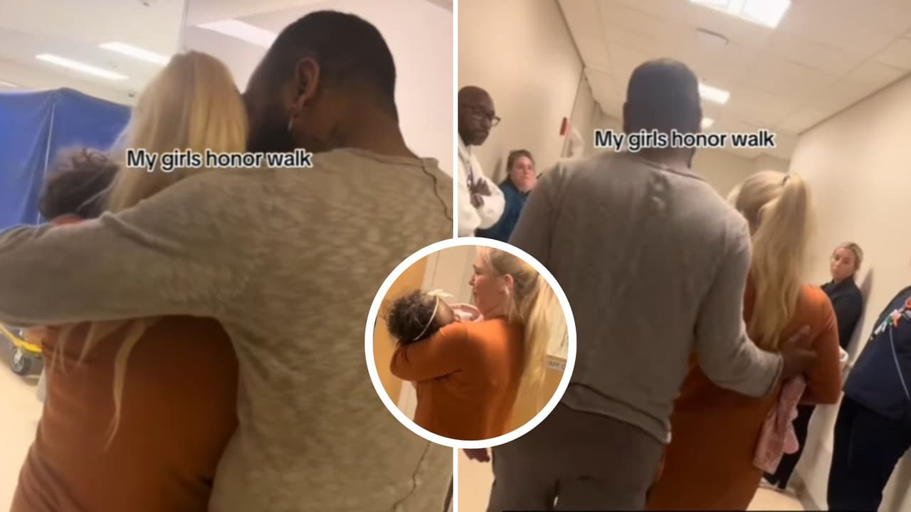 Padres en el pasillo de honor para donar los órganos de su bebé conmueven las redes: "Cuánto dolor y cuánto amor"