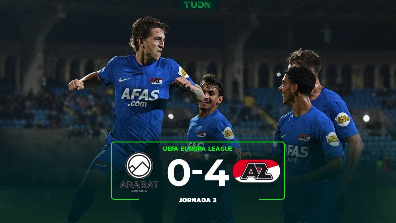 Resumen | Ararat-Armenia vs. AZ: Sin Mateo Chávez, fácil triunfo neerlandés