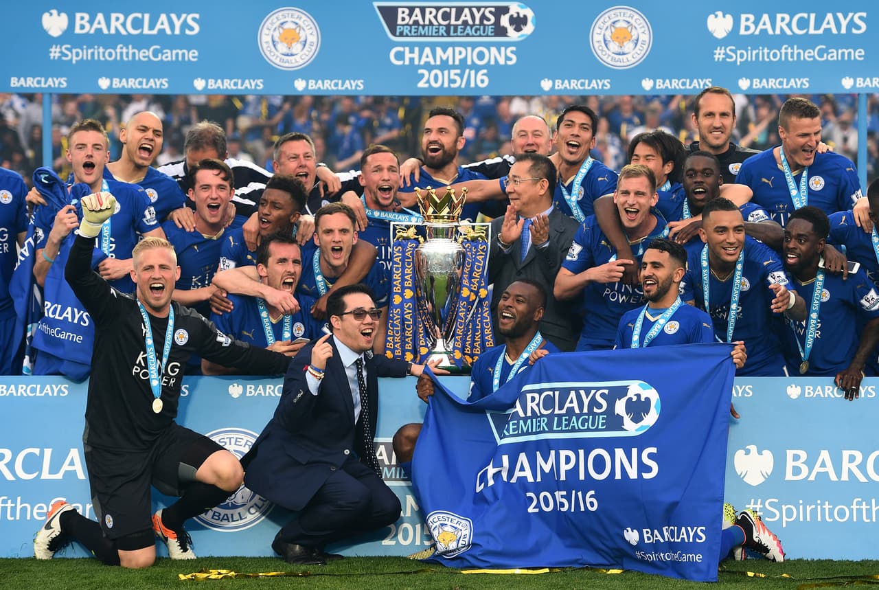 El Leicester vivió un día de fiesta celebrando su campeonato de la Premier.