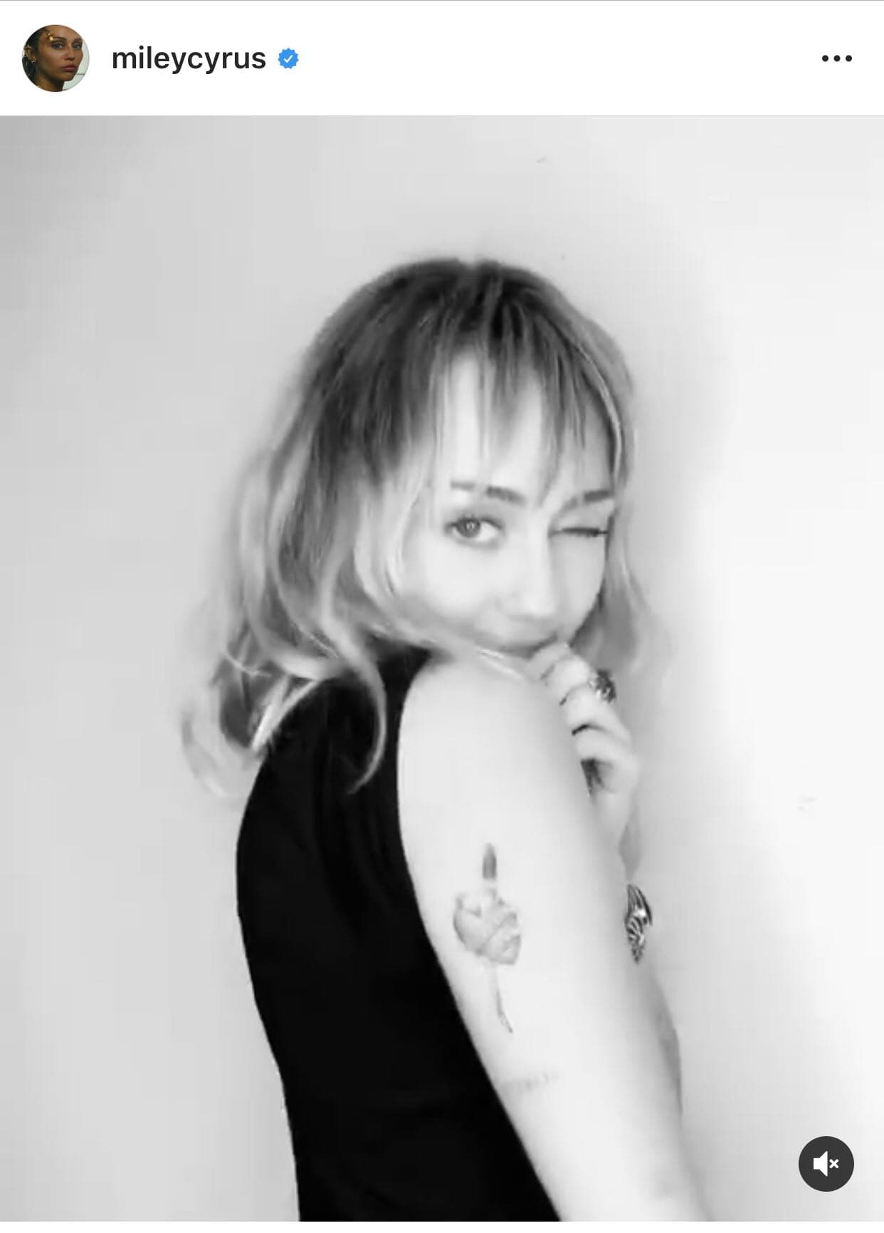 El diseño quedó plasmado en la parte posterior del brazo derecho de Cyrus.