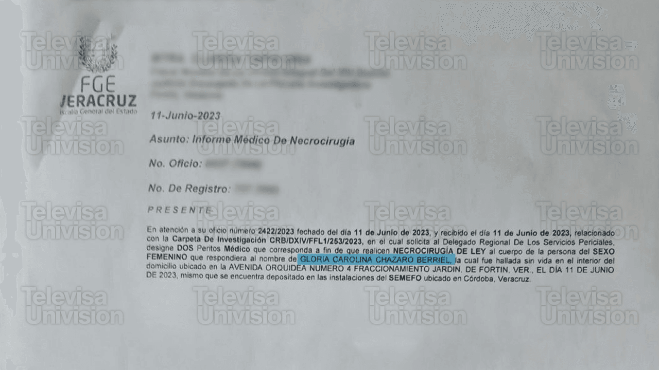 Necrocirugía practicada al cuerpo de la teniente Gloria Cházaro