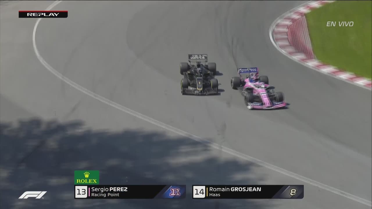 Una víctima más: ‘Checo’ Pérez ahora adelanta a Romain Grosjean