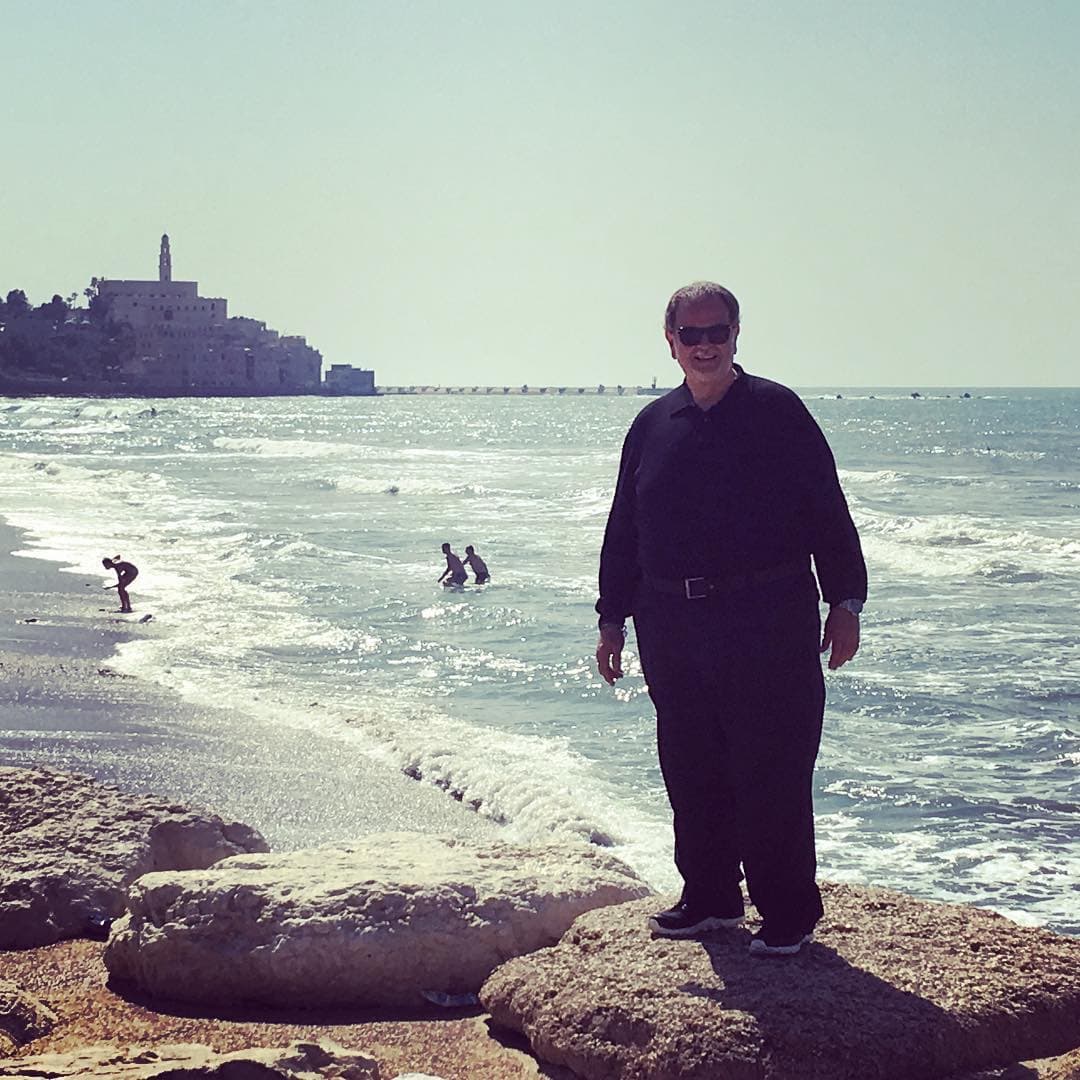 En Tel Aviv, Raúl pudo disfrutar de esta maravillosa playa.