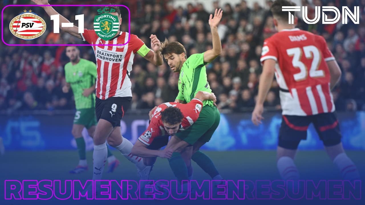 Resumen | Sporting Lisboa le arrebata el triunfo al PSV en Eindhoven