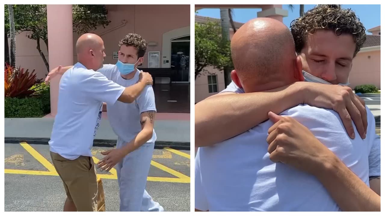 “Al fin tengo la libertad”: balsero cubano se reencuentra con su padre tras varios meses en centro de detención