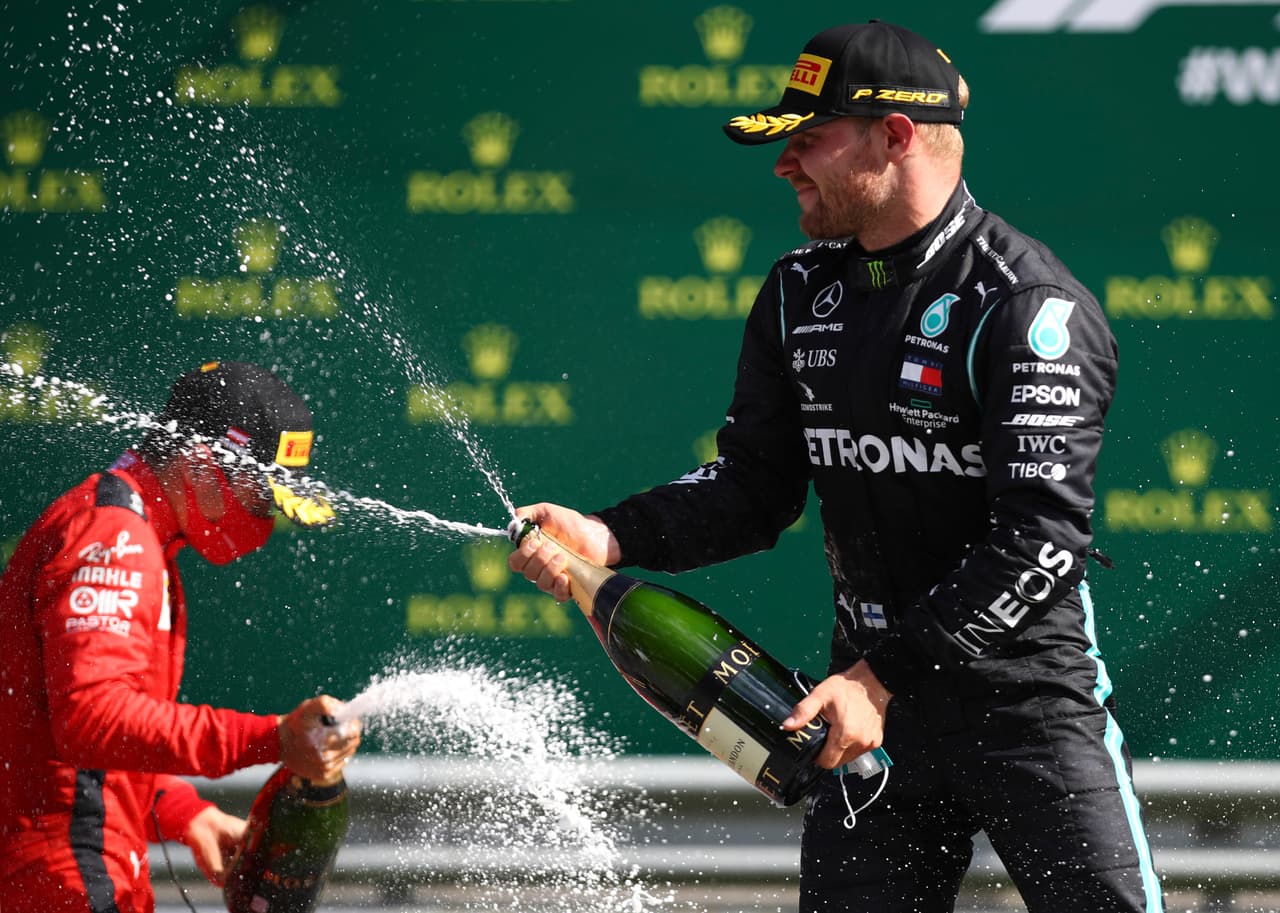 Leclerc y Bottas rompen concentración en burbuja de Fórmula 1