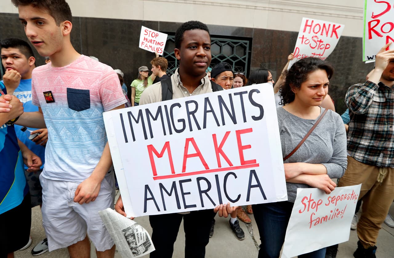 Una protesta reciente contra las nuevas políticas de inmigración en Ann Arbor, Michigan.