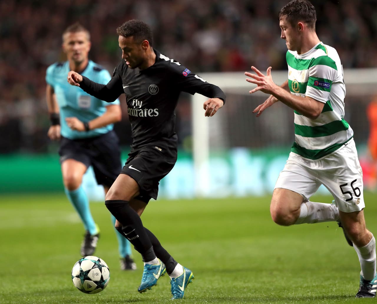 Anthony Ralston sufrió la actitud de Neymar, que luego de ser amonestado no dudó en echarle en cara el triunfo provisional de 0-3 al defensa del Celtic en Championbs contra PSG.