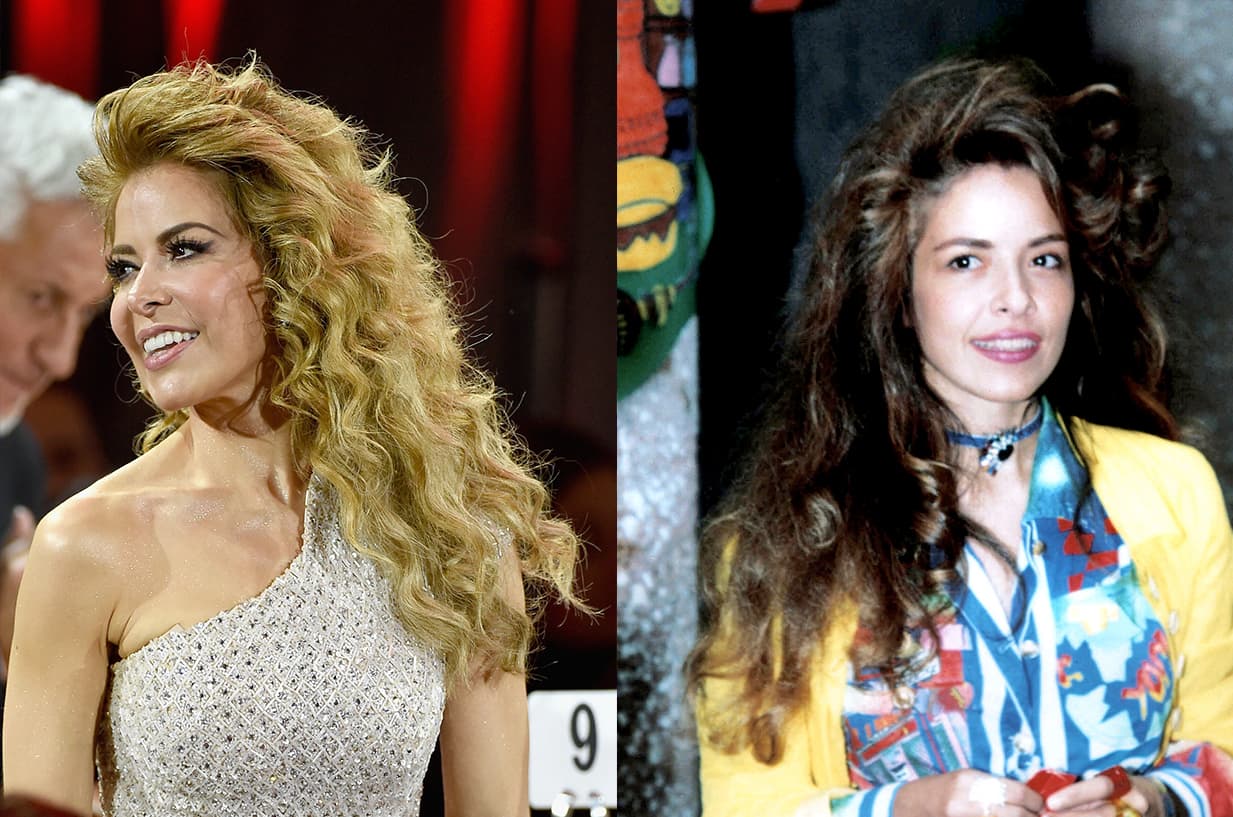 Gloria Trevi sí que hizo un cambio radical a su imagen, el color negro de su alborotada cabellera desapareció y se convirtió en una melena rubia y con risos.