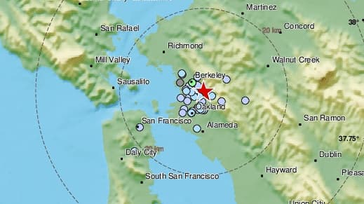 Sismo con epicentro en el este de la Bahía despierta a residentes en Oakland y Berkeley