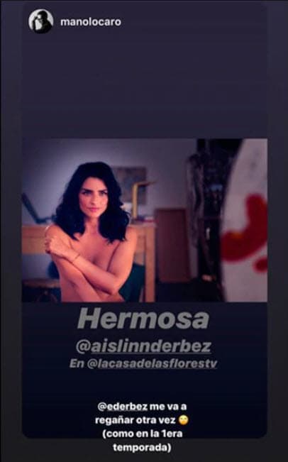 Dicho comentario se refiere a la reprimenda que le hizo el comediante hace unos meses, cuando
<b>en una de las escenas</b> de la serie 'La casa de las flores'
<b>Aislinn aparece desnuda</b>.
<br>