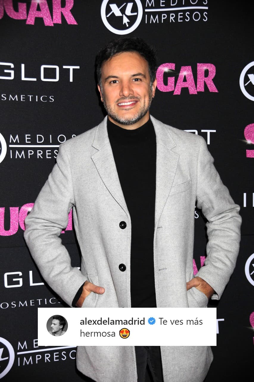 El actor
<b>Alejandro de la Madrid</b> no dejó pasar la oportunidad de mencionar lo "hermosa" que se ve su amiga.
