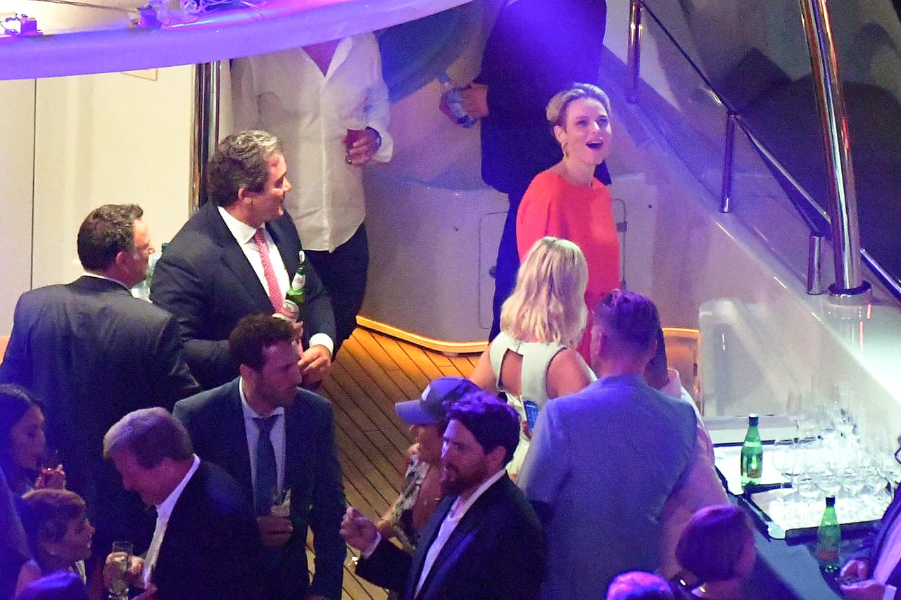 Sin duda fue el centro de atención sobre el lujoso yate.