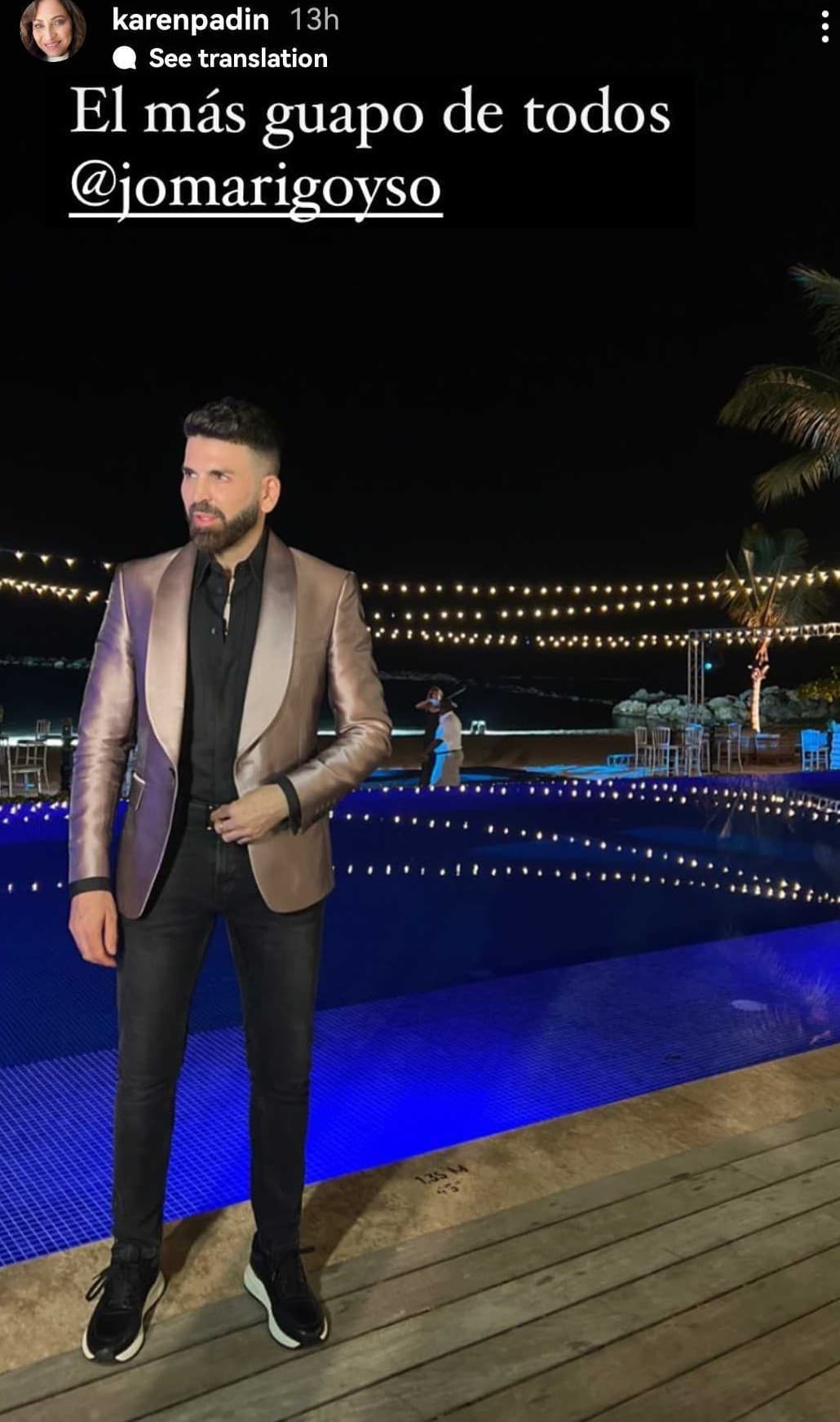 Jomari Goyso es el cómplice de Francisca desde hace años y en una fiesta tan especial obviamente iba a estar a su lado.