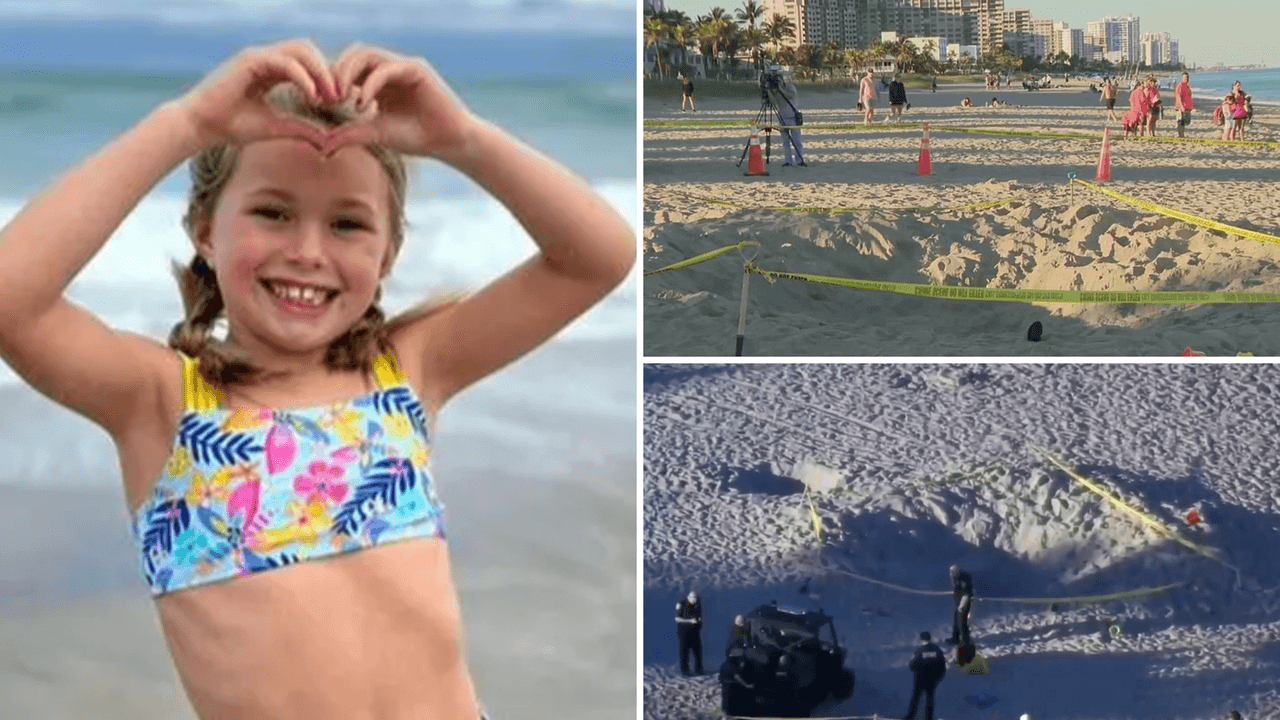 “Te llevaremos a casa”: recaudan fondos para la familia de la niña de 7 años que murió tras quedar atrapada en la arena en Florida