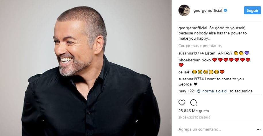 Antes de morir, el cantante tuvo una última interacción personal en su cuenta de Instagram que decía: "Sé bueno contigo mismo, porque nadie más tiene el poder de hacerte feliz...".