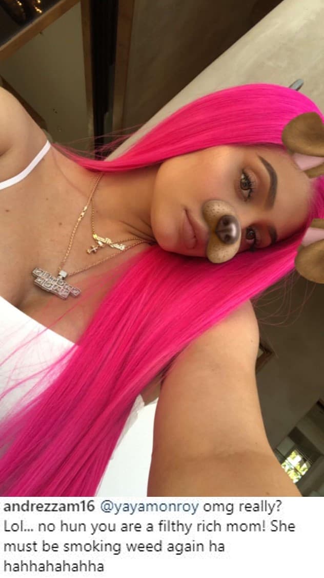 Otro seguidor fue aún más lejos: "¡Oh Dios mio! ¿en serio? Jaja... ¡No, eres una madre asquerosa! Debes estar fumando hierba nuevamente"-