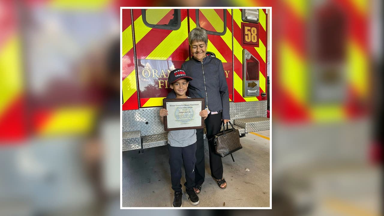 James García, de 6 años, recibió el domingo 19 de noviembre el denominado “Young Hero Award”.