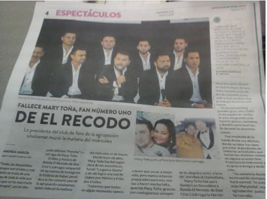 La muerte de Marytoña Acosta acaparó las portadas de los principales diarios de Sinaloa.