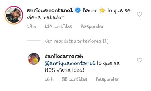 Por su parte, el también actor Enrique Montaño así reaccionó a la publicación de Danilo.