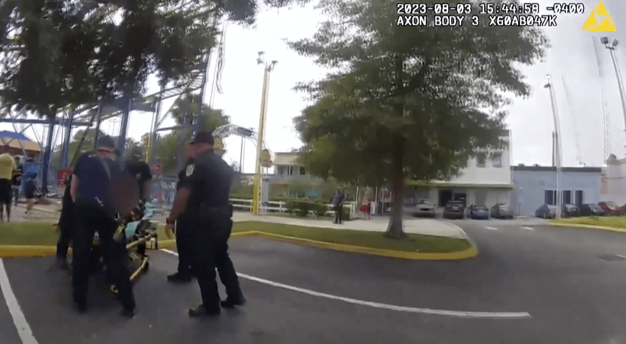 Niño cae desde montaña rusa en Florida: revelan cámaras de policías que respondieron