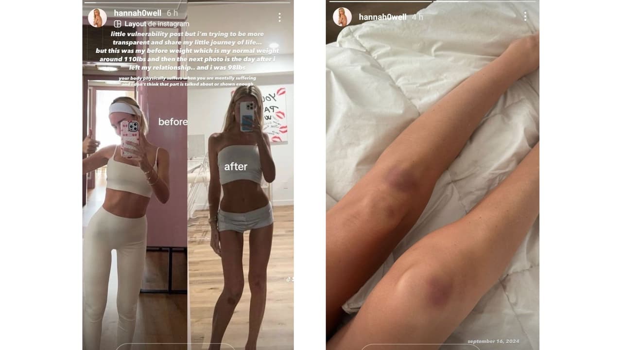 Hanna Howell, ex de Peso Pluma, se mostró así en Instagram.