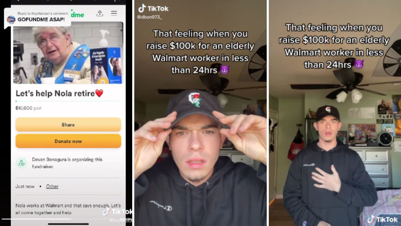 Tiktoker organizó una recaudación de fondos para ayudar a una anciana a jubilarse