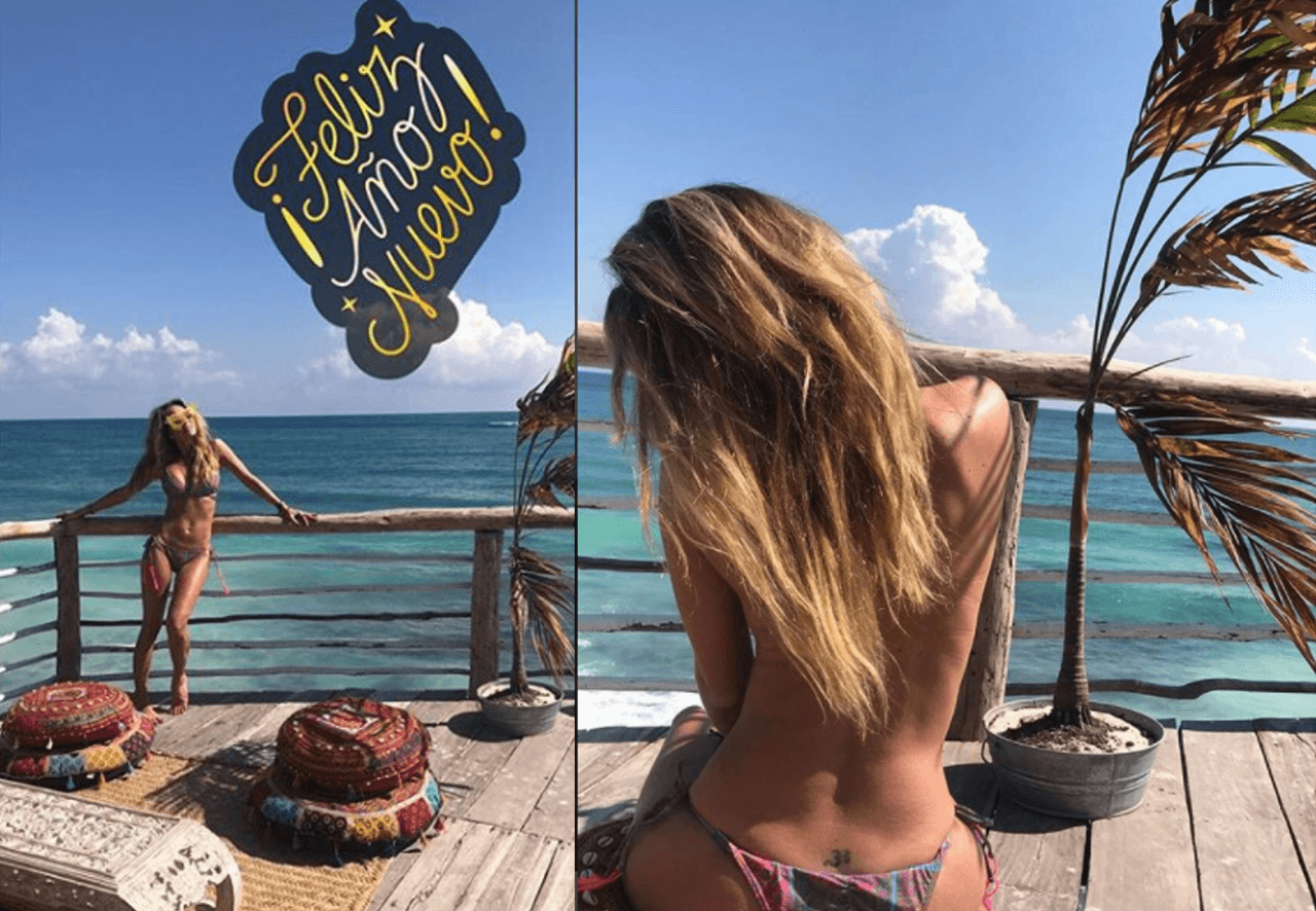 La actriz mexicana Geraldine Bazán despidió 2017 en Cancún, donde pasó unos días sin sus hijas, que estuvieron el 31 de diciembre con su papá, el actor Gabriel Soto. Geraldine y Gabriel están en proceso de separación.