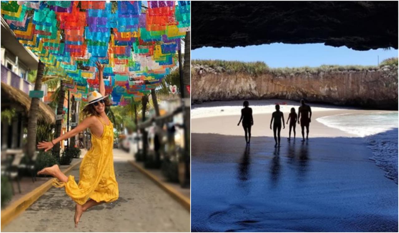 Karla Martínez dio saltos de felicidad en sus vacaciones familiares por México (fotos)