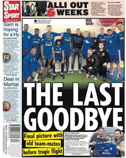 <b>Daily</b> 
<b>Star Sport (Inglaterra) - </b>"El último adiós"