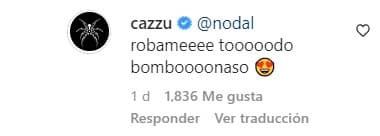 De inmediato, la intérprete de ‘Mucha data’ le respondió de una forma amorosa: “Róbame todo, bombonazo”.
<br>