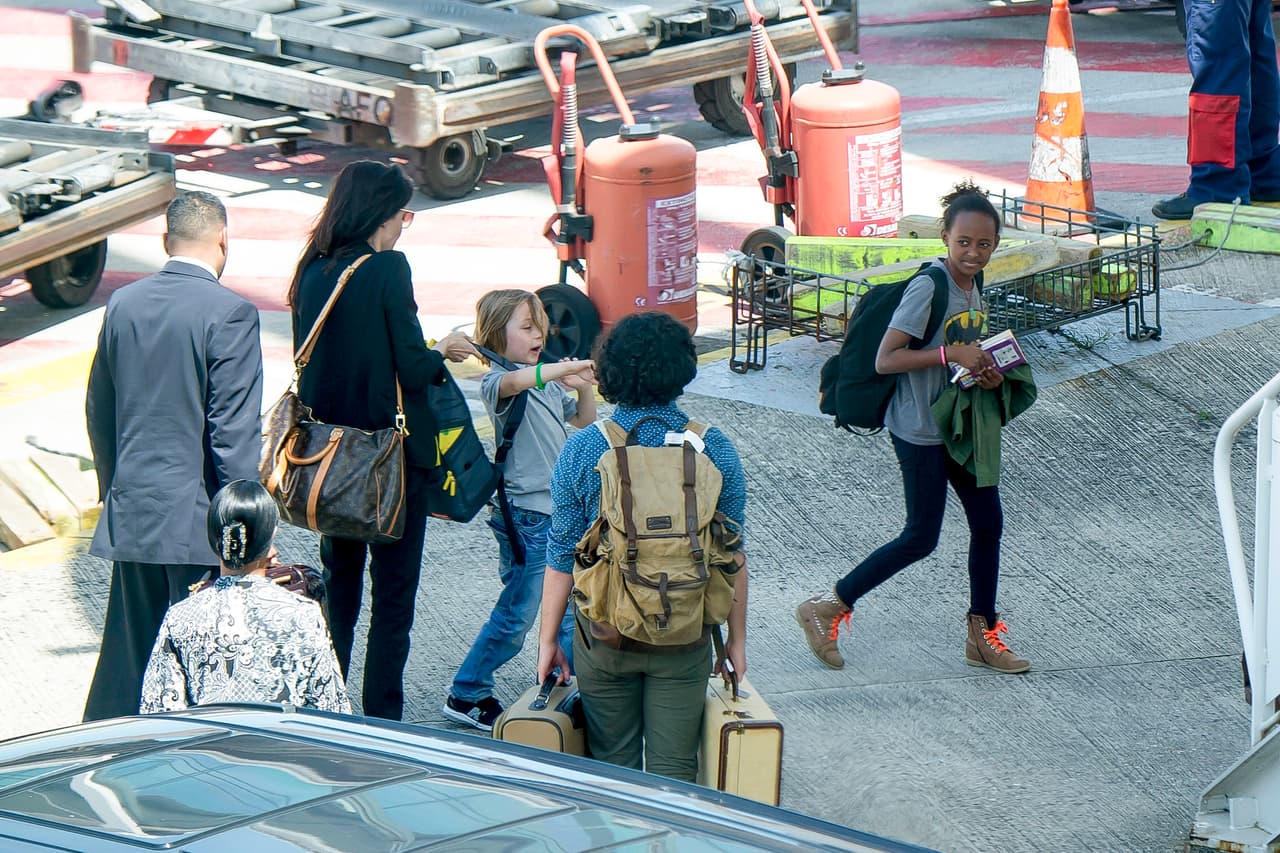 Viajaron sin guardaespaldas y sólo con una niñera y un acompañante.
