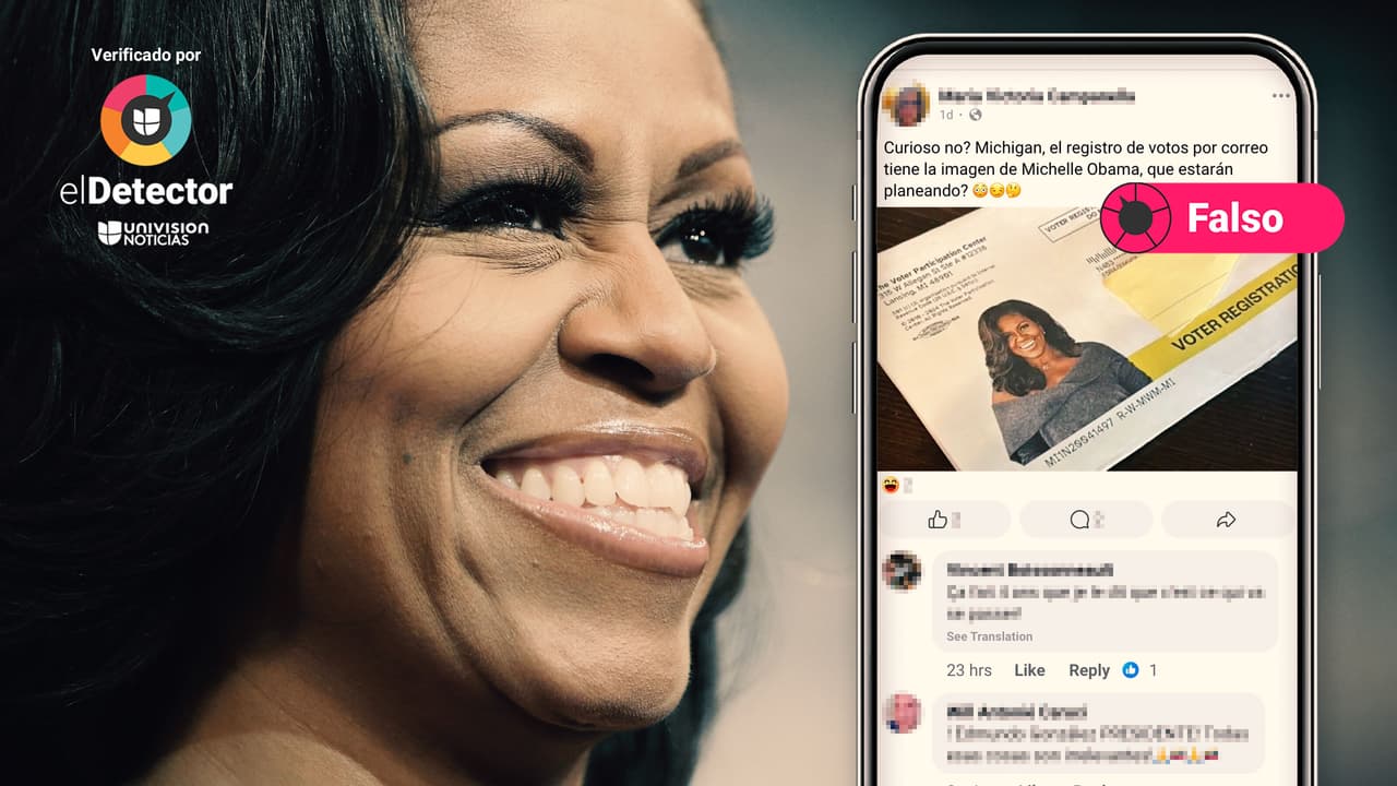 Ese sobre con la foto de Michelle Obama no fue enviado por autoridades electorales de Michigan 