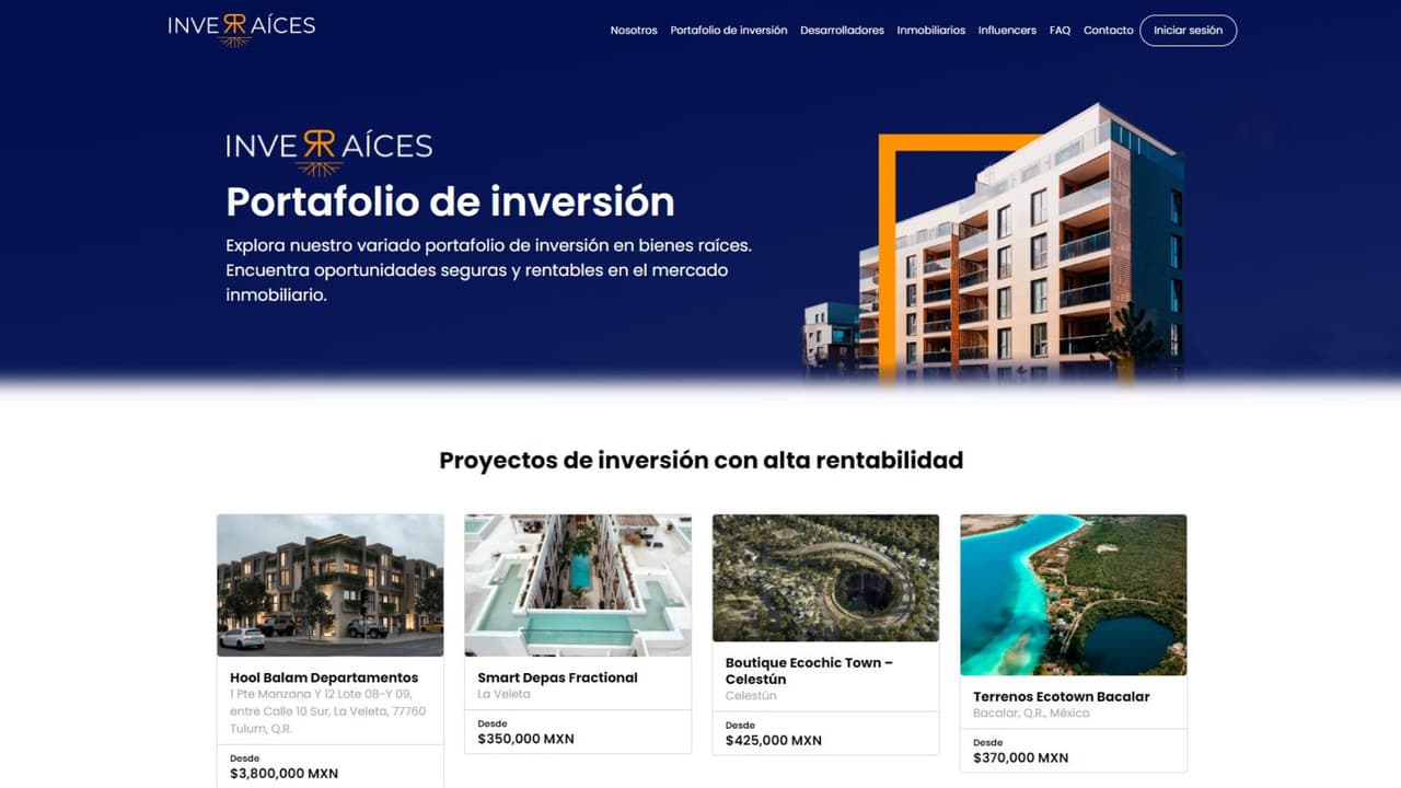 Portal de internet INVERAÍCES