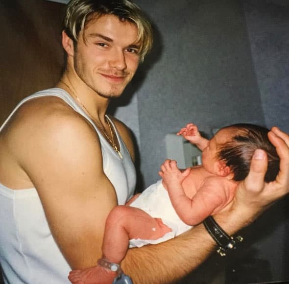 Recordando el día que nació su primogénito, Brooklyn Beckham.