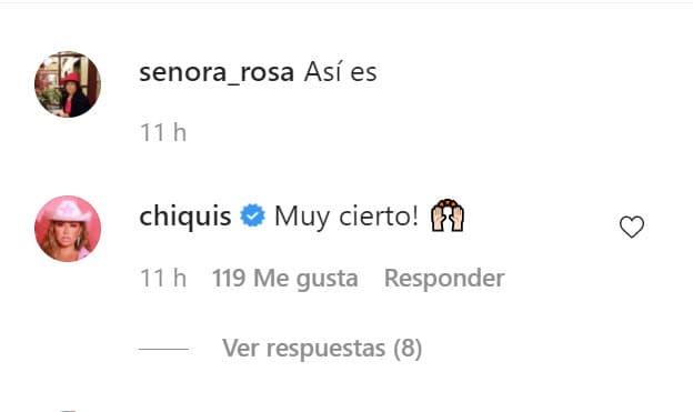 En la sección de comentarios, Chiquis Rivera le dio la razón a su abuela con la reflexión que publicó.
<br>