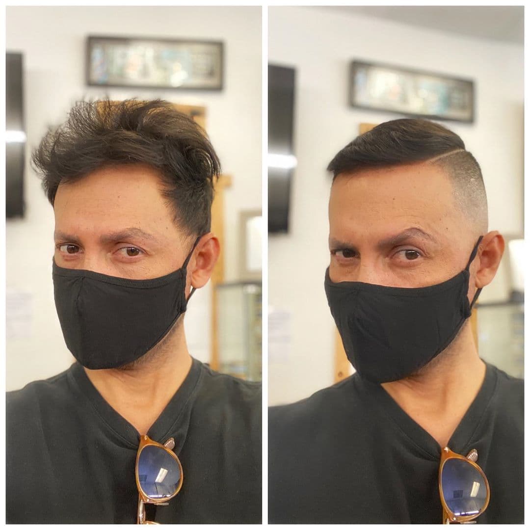 El antes y después de Luis Sandoval, quien admite que nunca había esperado con tantas ansias por cortarse el cabello.