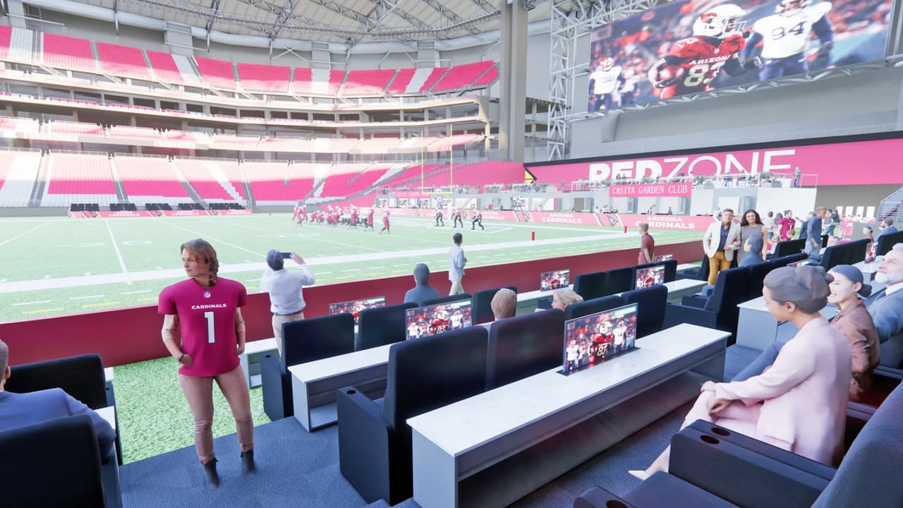 Así serán las nuevas zonas premium en el estadio de los Cardenales de Arizona
