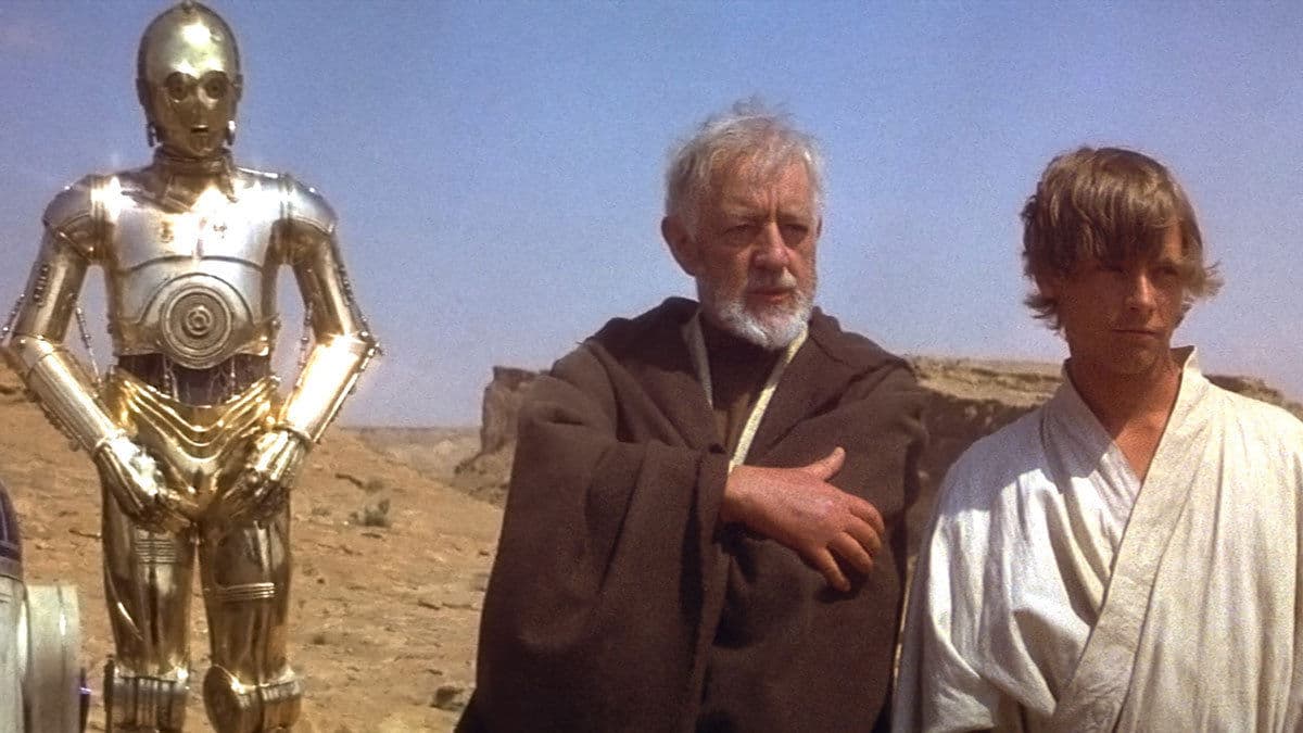Pero la misión la inició en 'Star Wars' Obi-Wan Kenobi, llevando a Luke en su especial misión a través de la galaxia.