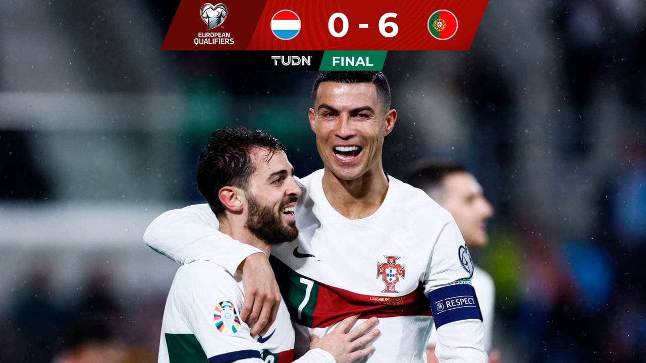 Doblete de Cristiano Ronaldo y goleada de Portugal a Luxemburgo